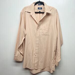 Vintage Stafford Mens Oxford Shirt 18/37 XT Button Front Cotton Preppy Casual